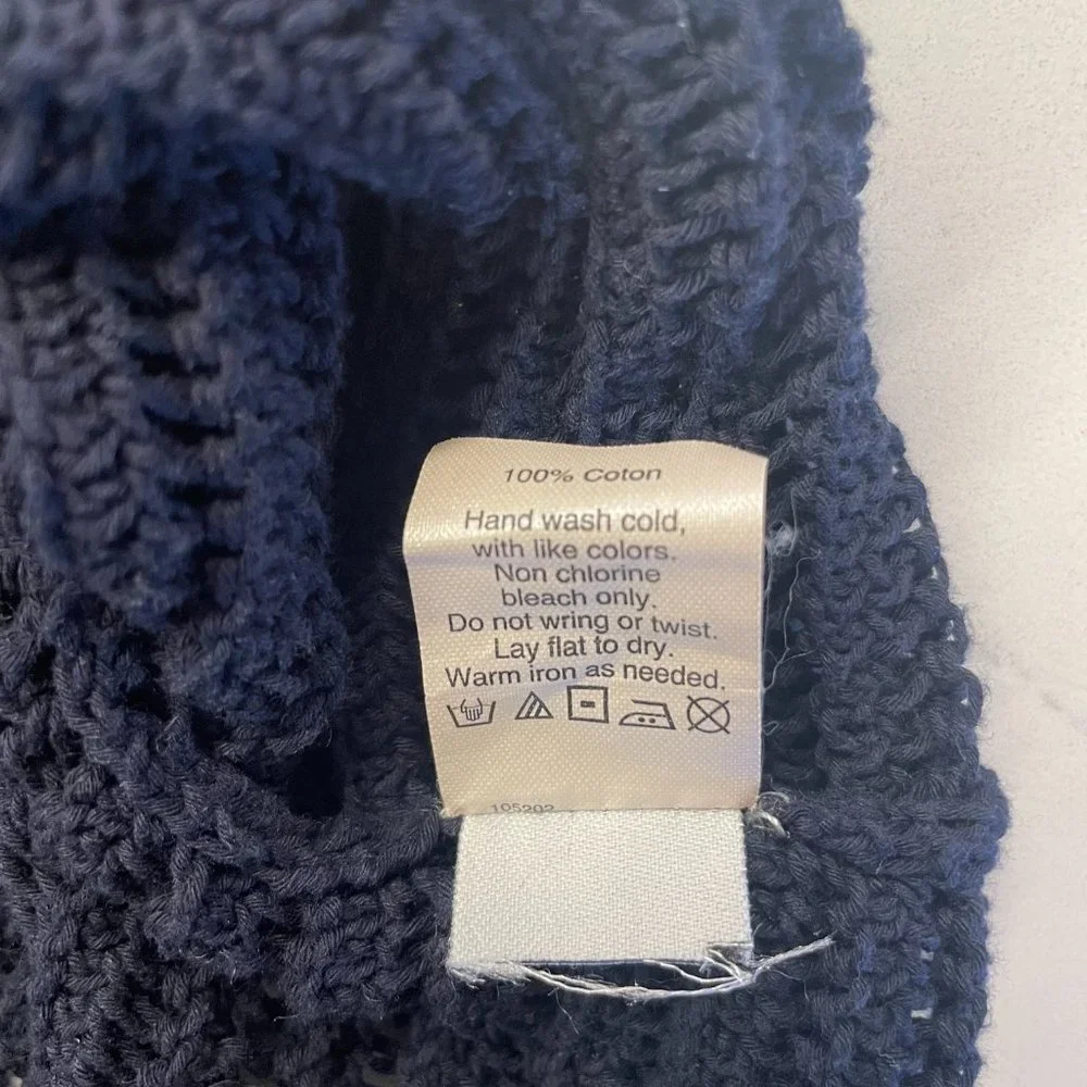 Madewell Sleeveless Knit Crew Neck Sweater in Navy,‎ Size XS